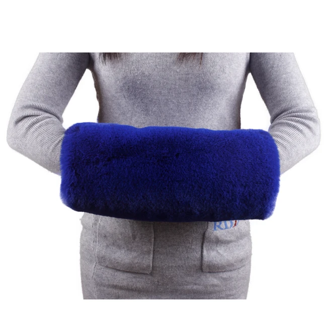
Winter Protection Lady Khaki Fox Faux Fur Hand Warmer Muffs 