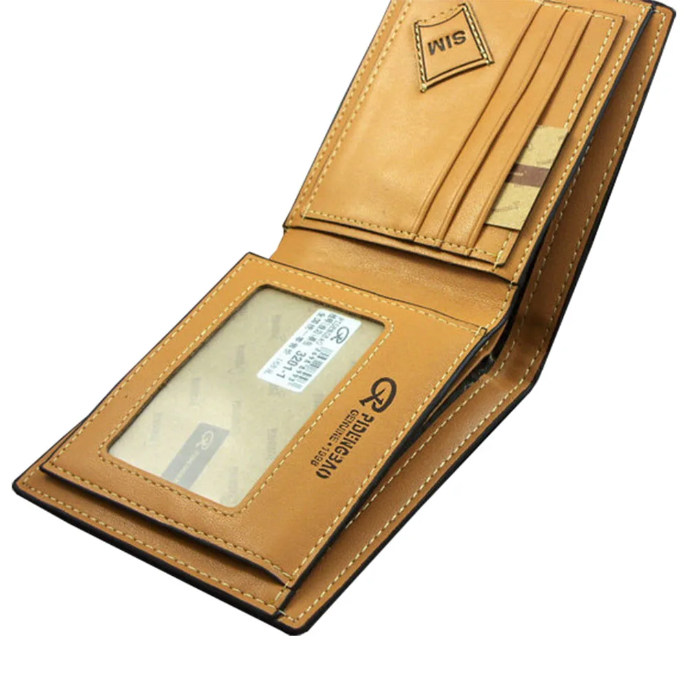 2019 New Arrival PU Leather Men Wallets Fashion Plaid Wallet Coin Purse Pocket Bifold Wallet For Travel