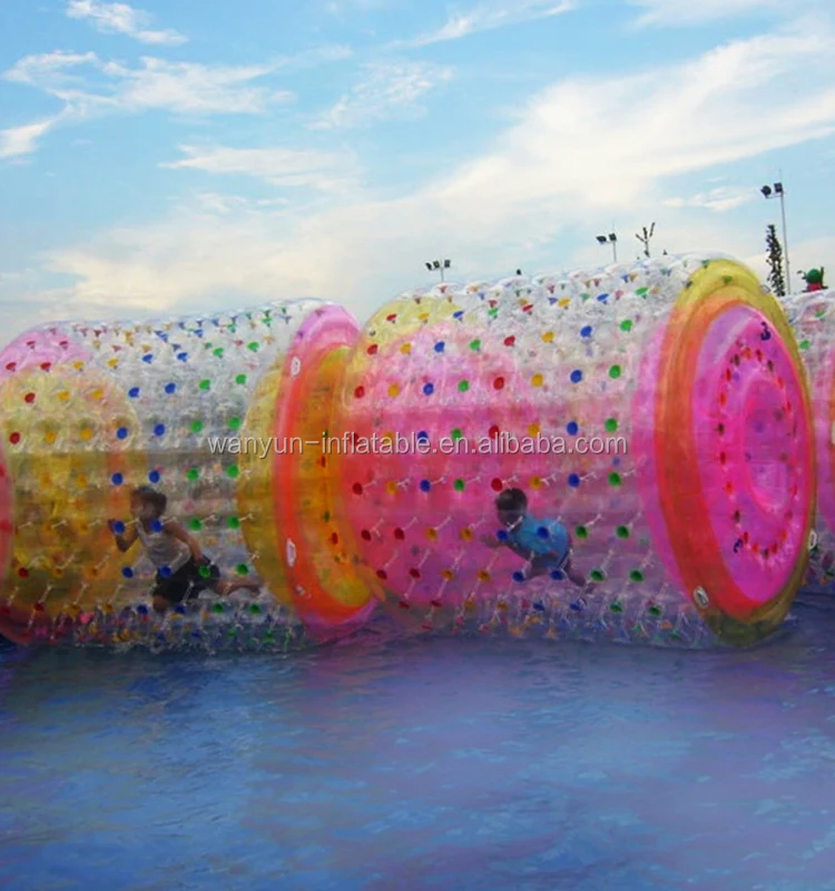 Transparent inflatable water roller inflatable floating water park