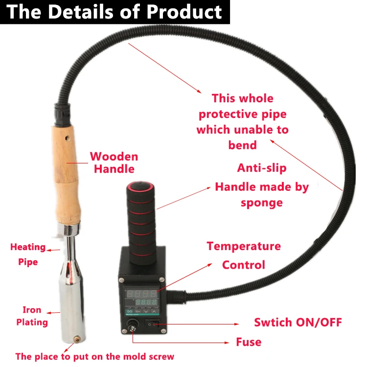 Low price handheld hot stamp machine for leather wood plastic