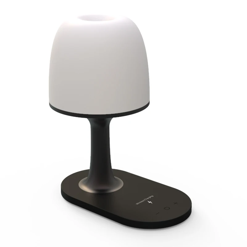 
Hot selling Mushroom Shade Wireless Charging Table Lamp LED Bedside Lamp 