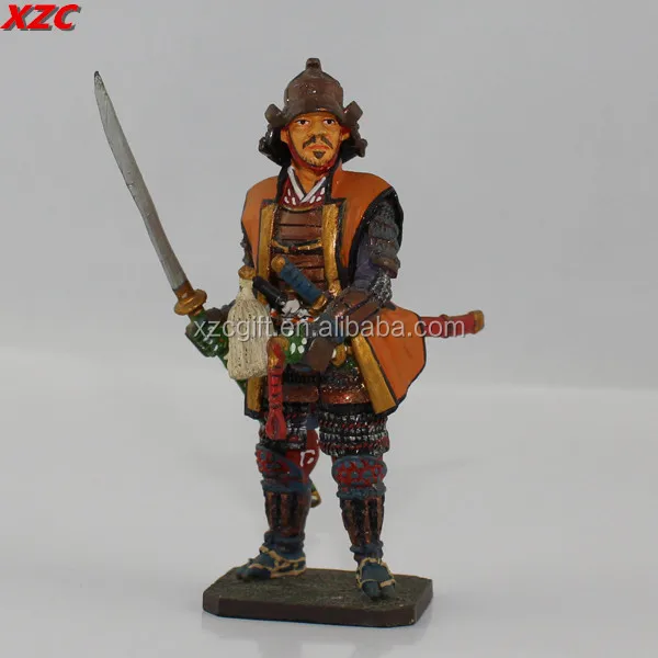 Metal Toy Soldier Japanese Samurai Figurine Knight Figurine