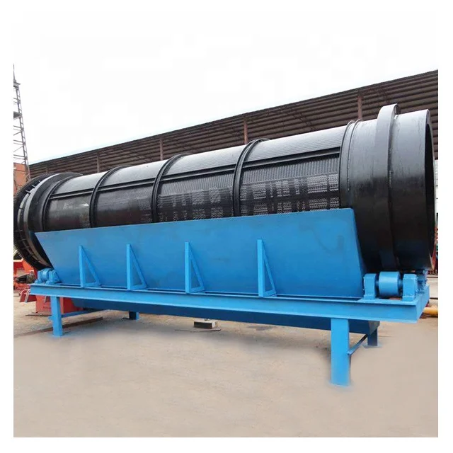 Mobile soil screener waste trommel screen diamond trommel screen machine