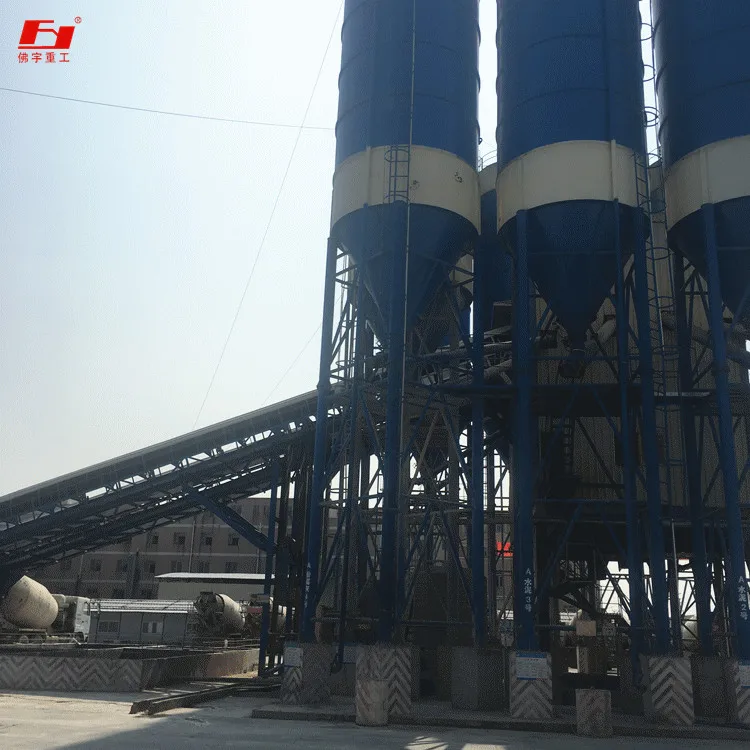 Tidy appearance Reduce noise and dust pollution HLS180 large-scale concrete mixing plant
