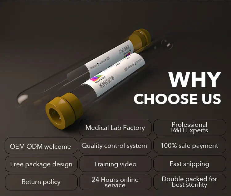 Vacuum Sterile Pyrogen Free Platelet Rich Fibrin PRF Tube