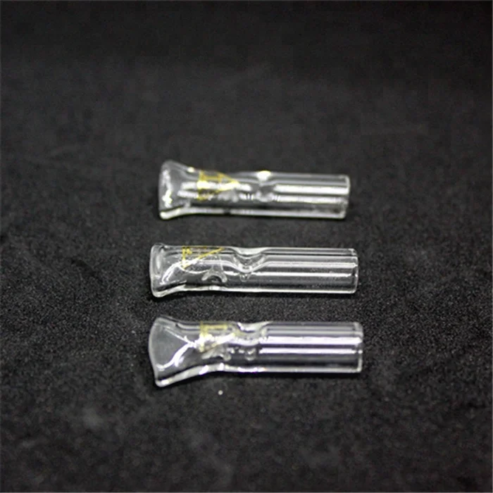 HOMERUN Clear smoking filter tips glass drip tips custom logo glass rolling paper tips glass tip