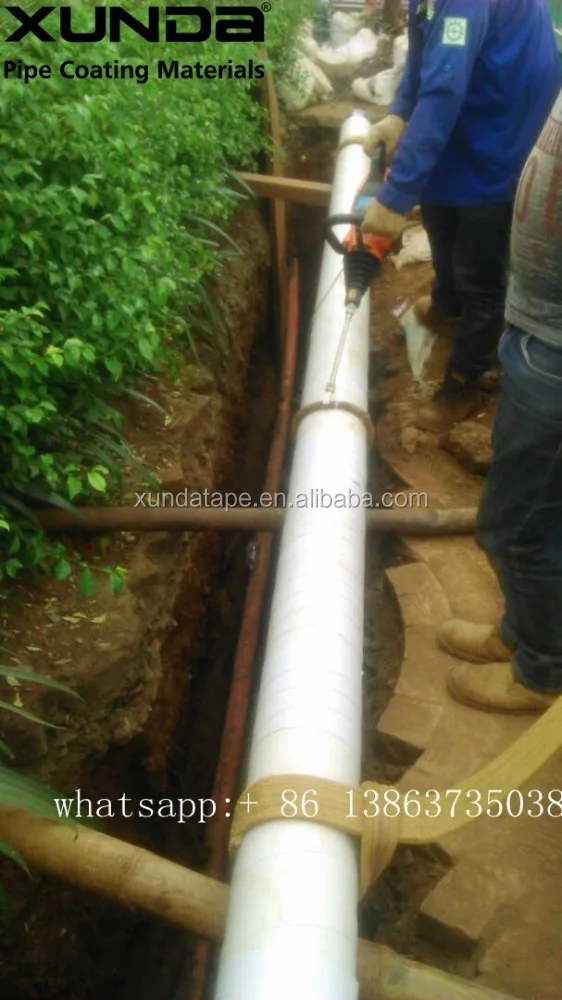 black and white color polyethylene butyl cold applied tape for wrapping gas pipe equal to 980 series