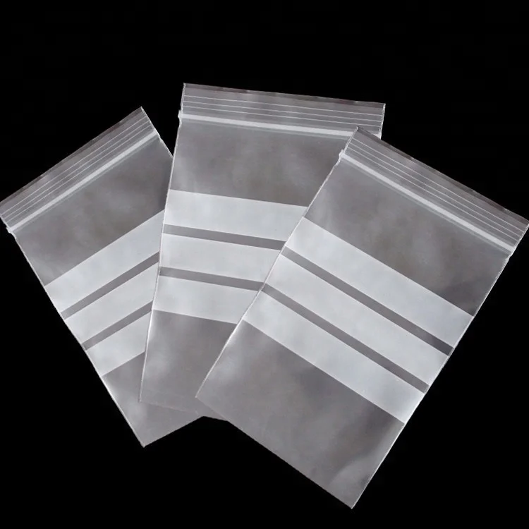 Pharmacy Medical Zip Lock Bags Clear Poly Resealable Plastic Zipper Small Bags With Writable Area