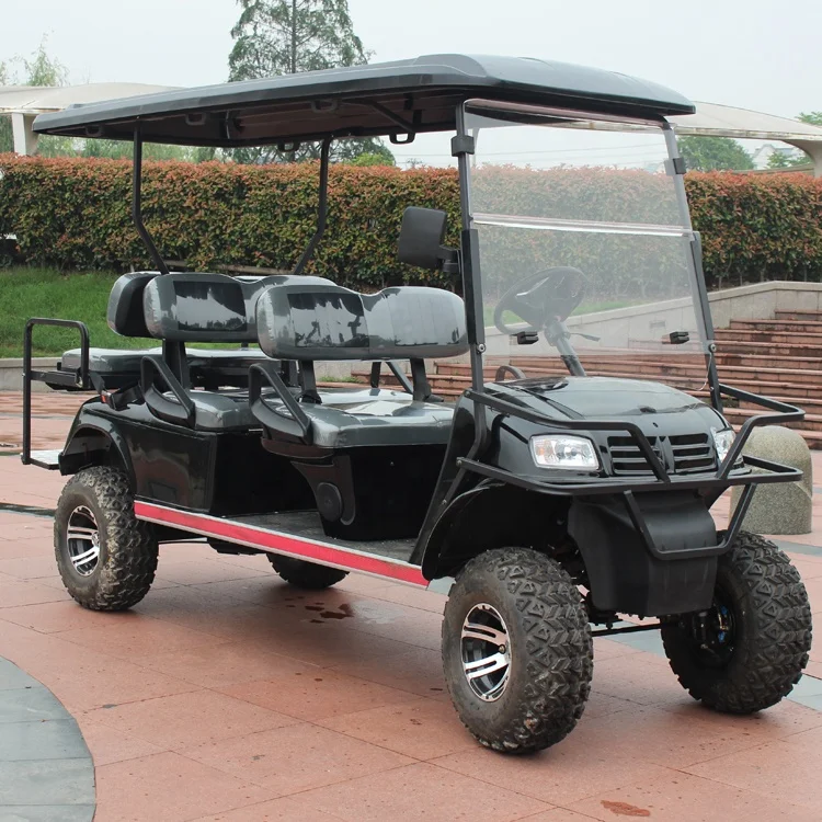 gasoline powered 300cc engine 6 passenger off-road lift golf cart