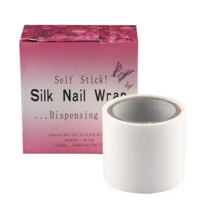 nail art self adhesive fiberglass nail wrap for strong nail protector