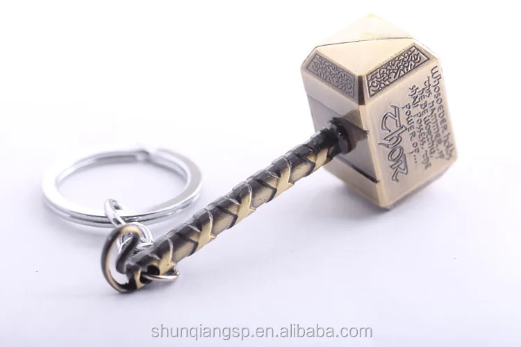 Wholesale Avenger Alliance Pendant Quake Hammer THOR Alloy Pendant Razer Hammer Keychain