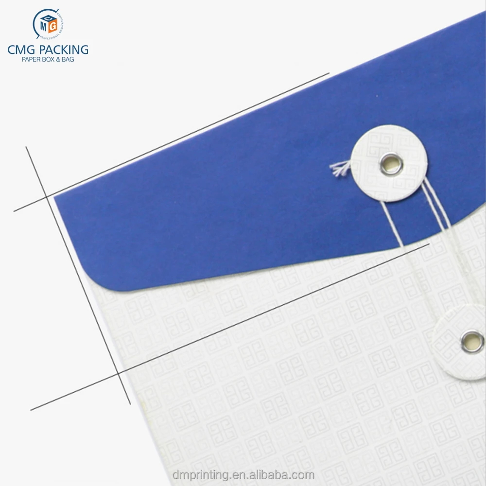 Custom Fancy Design Printing Mini Black Brown Kraft Envelope With Button And String Closure