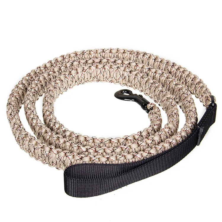 200cm Long Nylon adjustable paracord cotton rope dog leash nylon braided paracord dog leash retractable