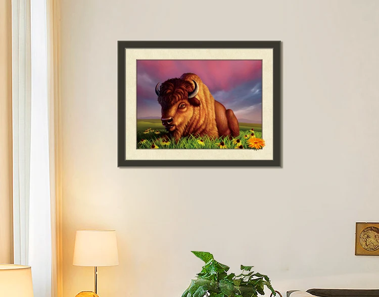 
modern cow bull buffalo painting,cartoon animal cow picture 