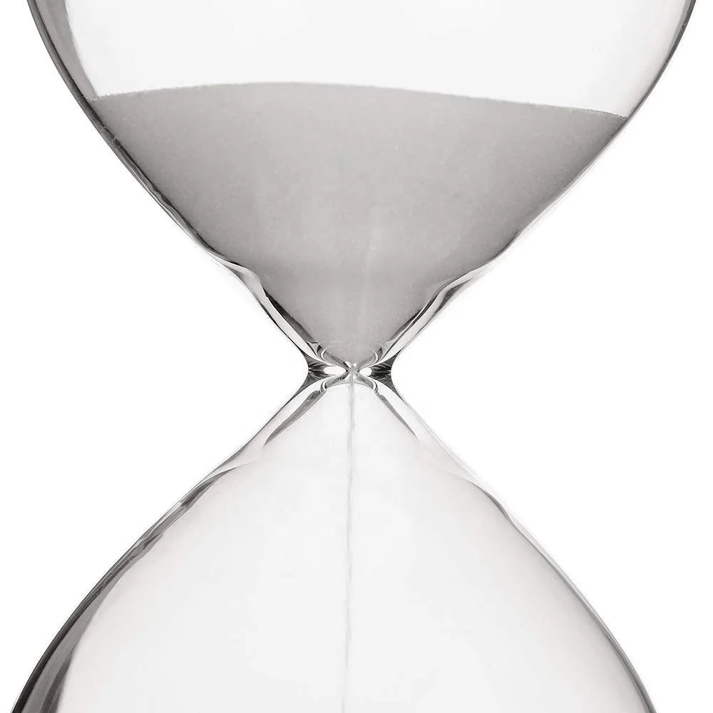 Hourglass SandTimer 30 Minute 5 Minute Timer Sand Clock Timers for Room Kitchen Office Decor with Wooden Base Stand