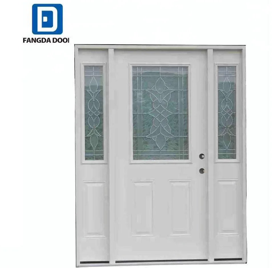 Fangda cheap cheerful fabricated steel main door design entry door