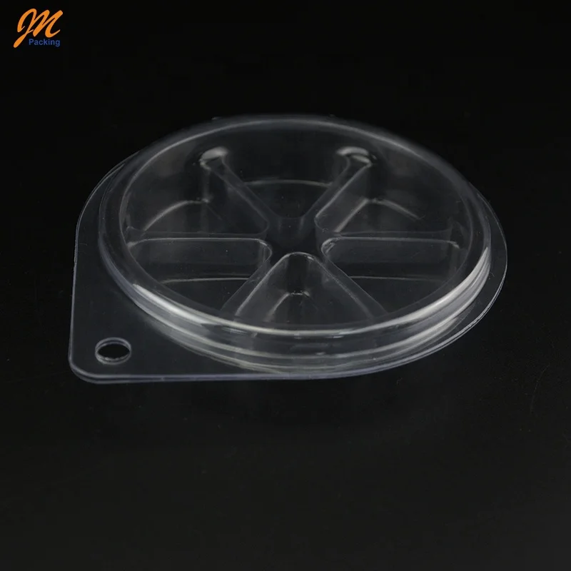 Flower-Shape Transparent Plastic Clamshell Wax Melts Packaging