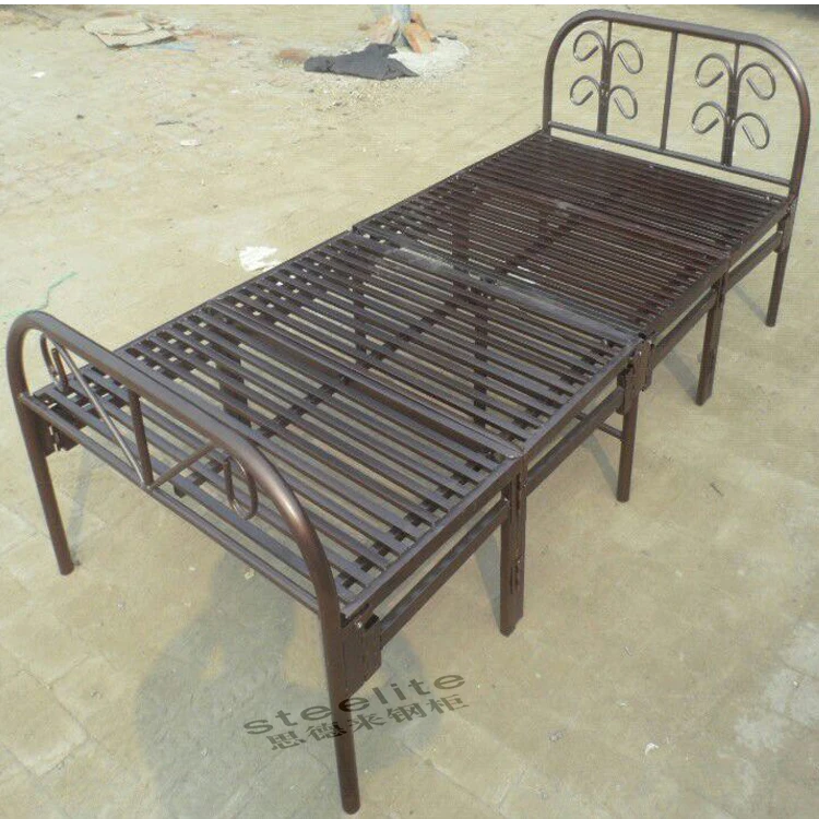 Низкая цена, Запираемая черная односпальная кровать, модели односпальной стальной кровати для одного человека
