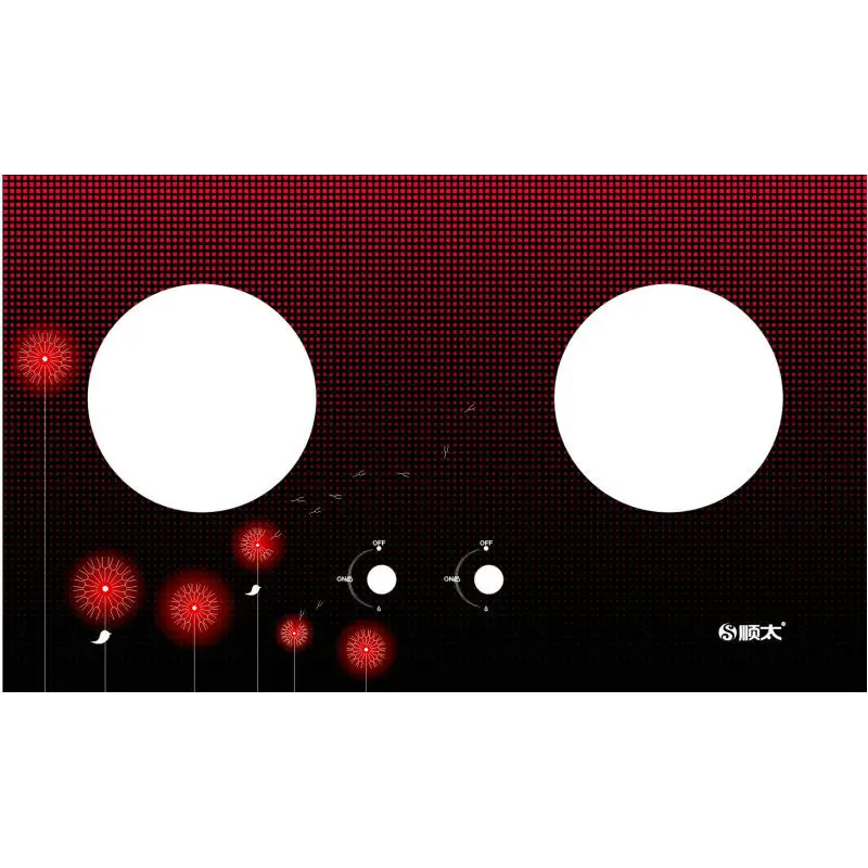 Gas stove cooktop rang hood tinted tempered glass for sale