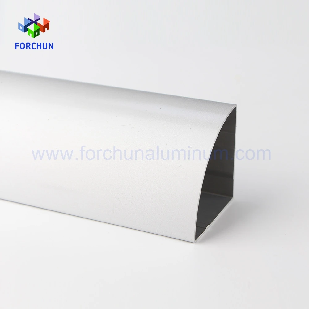 Beautiful surface aluminium quarter round tube hollow aluminum profiles