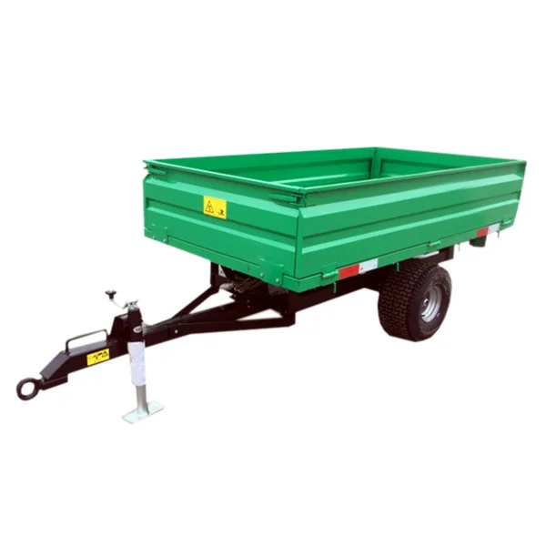 agriculture tipping trailer , small box trailer for fram transport ; tractor tow behind hydraulic dump truck