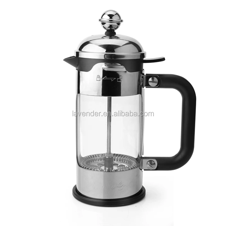 New Wholesale Filter Mesh Camping 8 Cup Double Wall Stainless Steel French Press Coffee Maker