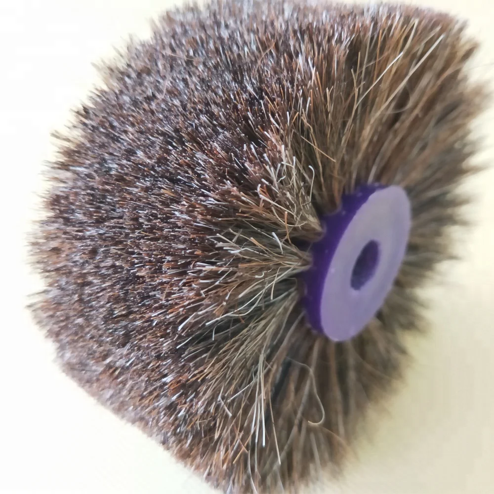 Horse Hair Shoe Polishing Wheel Brush