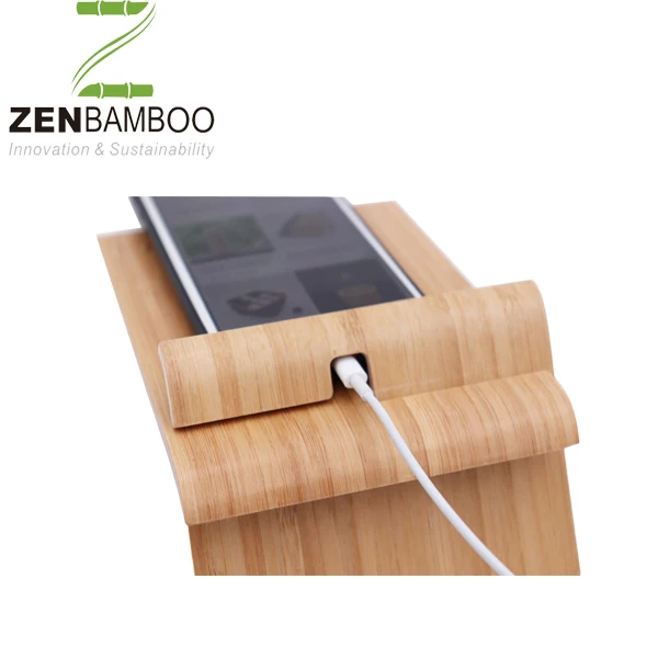 Natural Bamboo stand for mobile phone,tablet pc