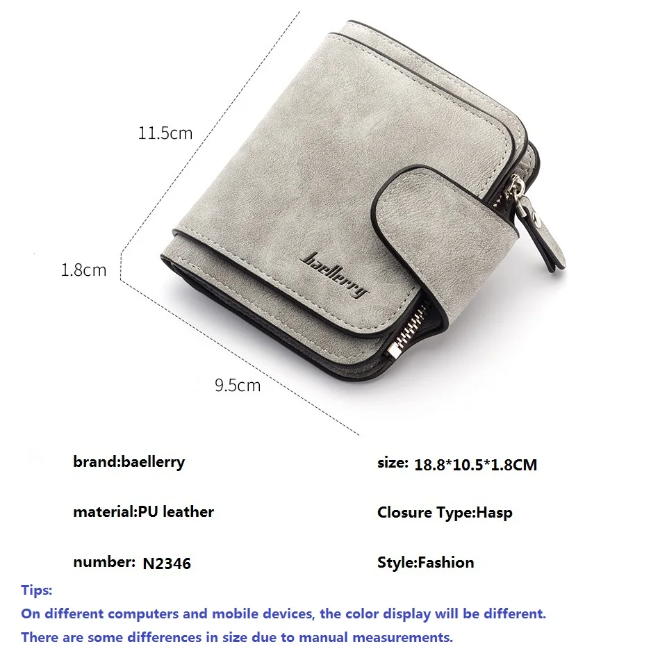 Matte PU leather hand purse baellerry women short section wallet with cards slot coin pocket,lady fashion purse