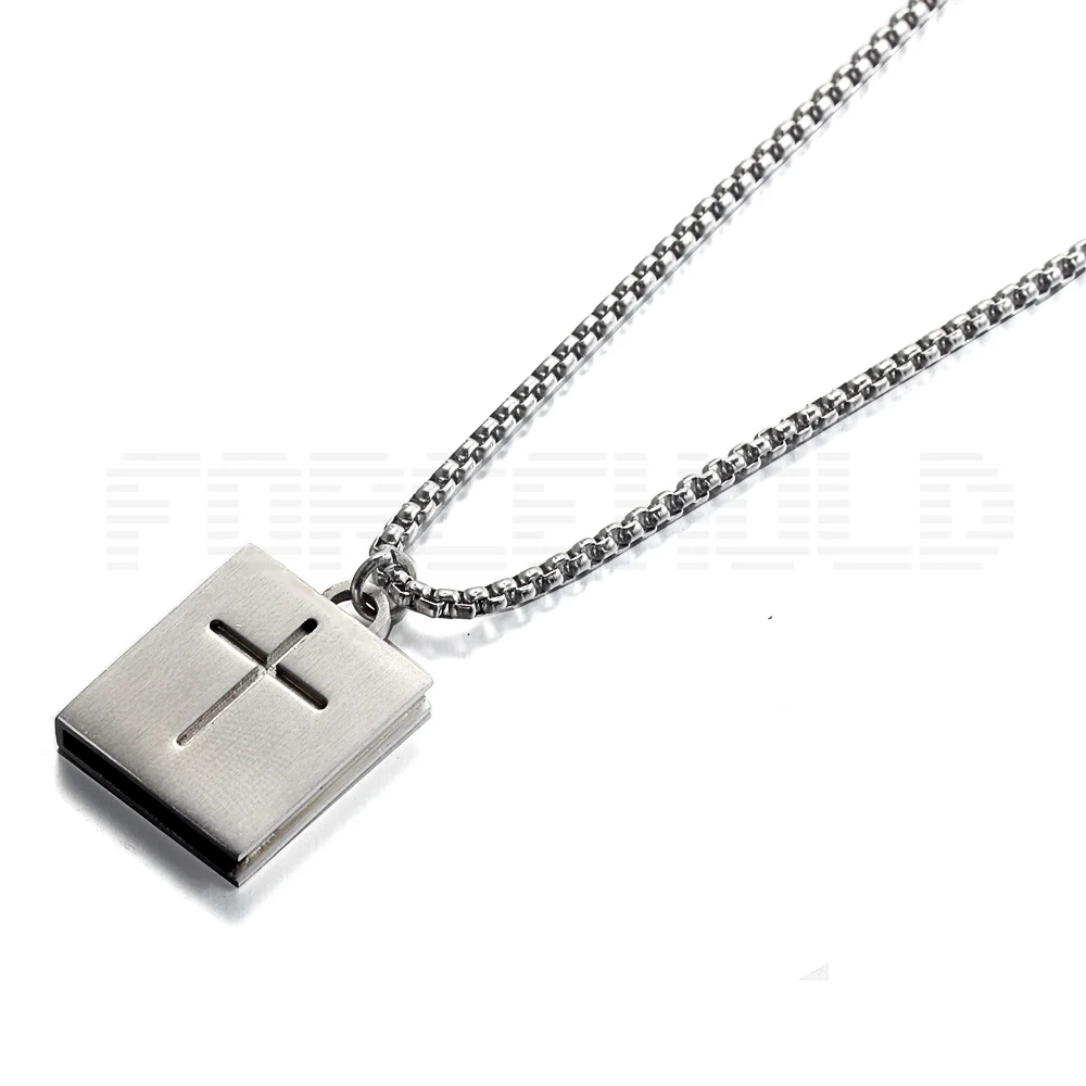 TF card slot SIM card tray SD card holder with self-elastic Cross STEEL Pendant Necklace
