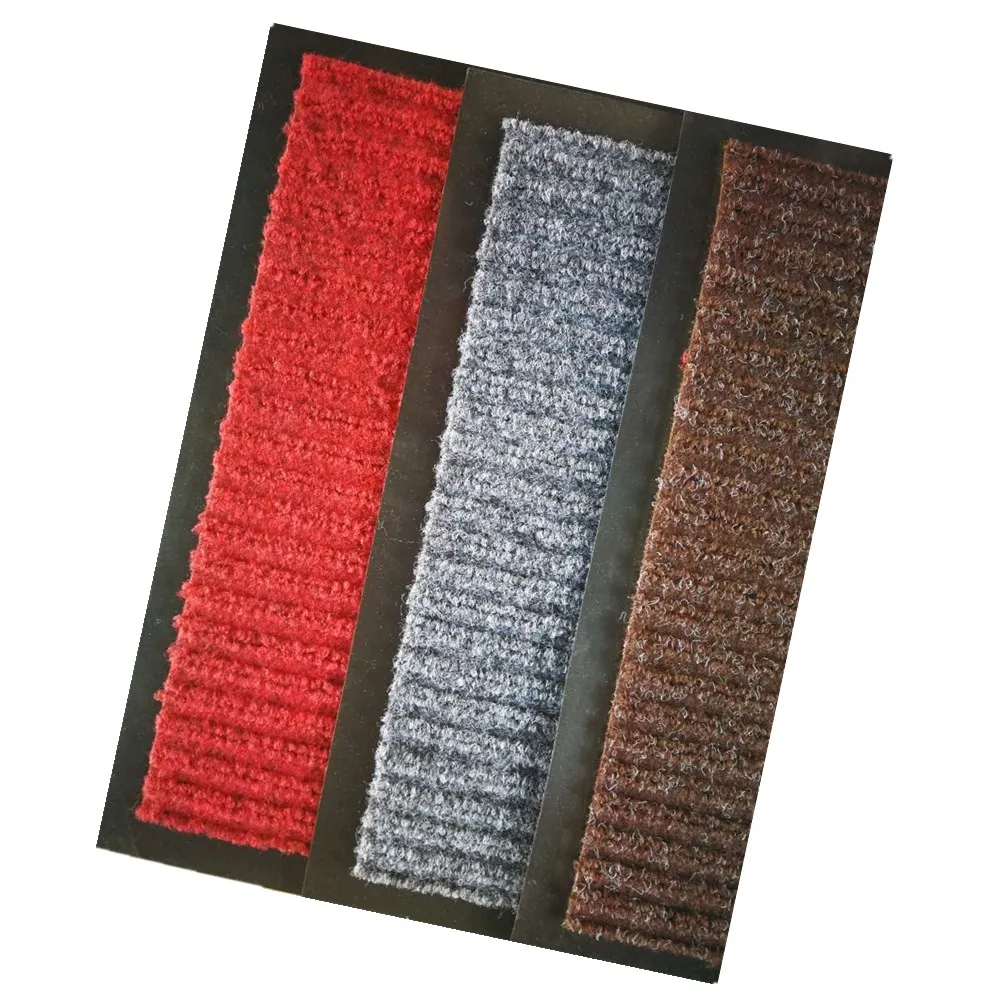 Best качество ПВХ назад полиэстер двойной полосатый двери Коврики для дома 60*90 см