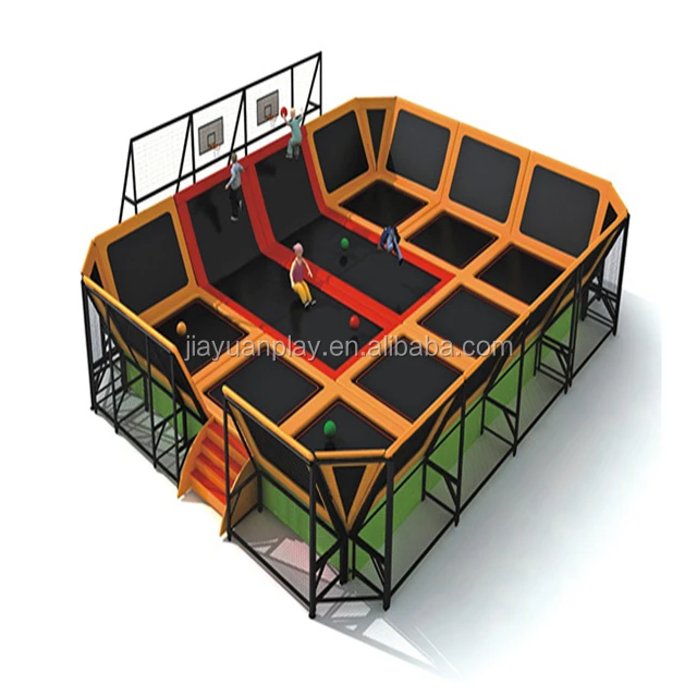 Foam cube trampoline park indoor bungee trampolines