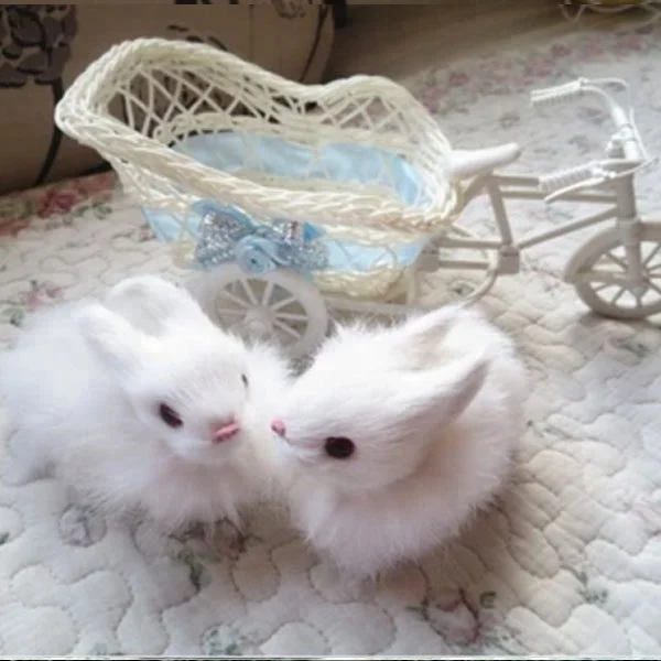 Easter Stuffed Animal Toy Bunny Real Hare Soft Toy Kids Gift Home Decoration