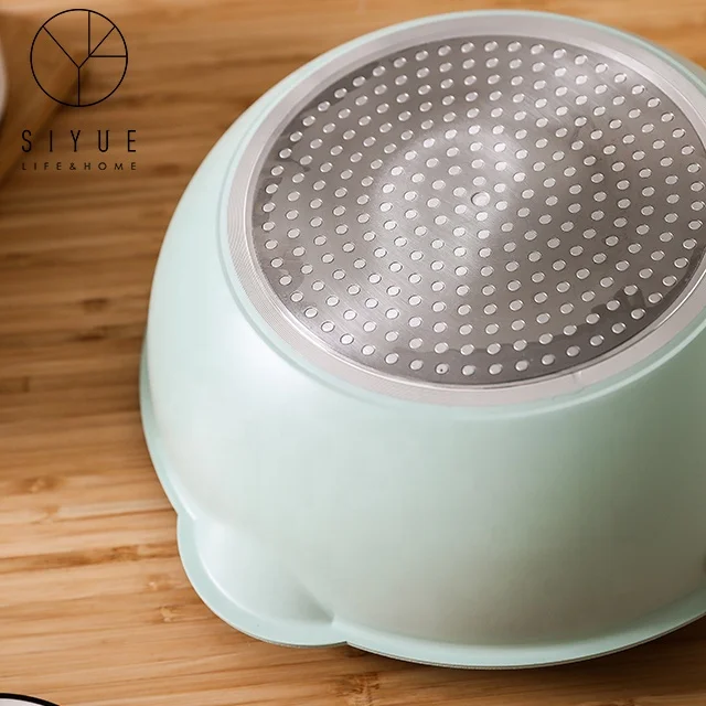 Cookware Sets 24CM White Non Stick Frying Aluminum Alloy Pan With Cover 1551