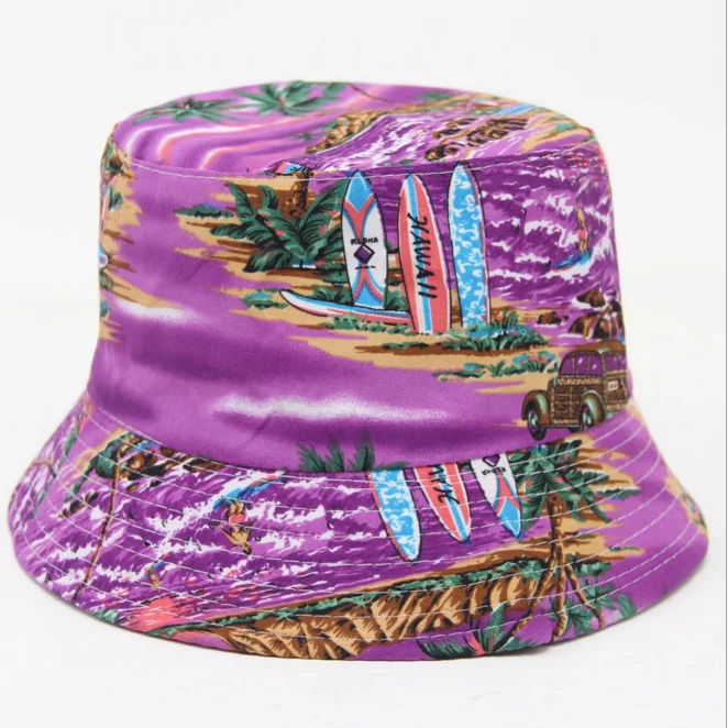 
Trade Assurance Floral Sublimation Terry Towel Bucket Hat Digital Printing Custom Bucket Hat 