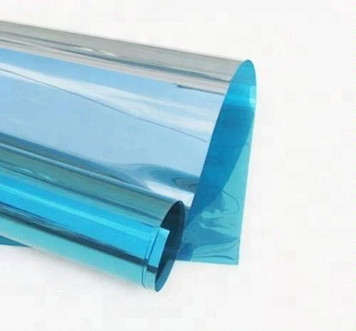 High quality PET material blue sexy glass decorative film for windows