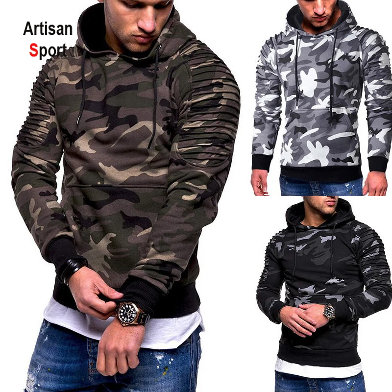 shirts for men Camouflage Hoodies Men 2019 New Fashion Sweatshirt Male Camo Hoody Hip Hop Autumn Winter Military Hoodie