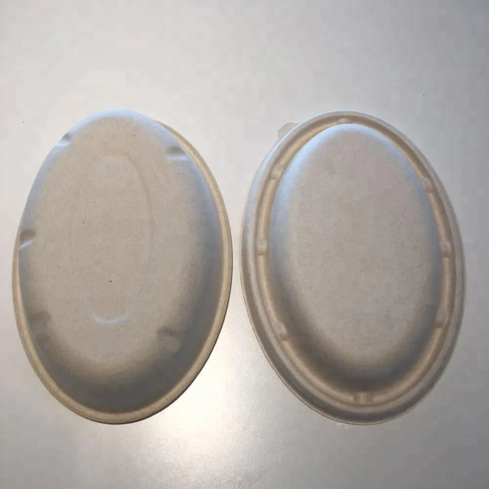 Легко зеленый Compostable пользовательский экологический сахарный тростник целлюлозно-бумажная удаляемая бумага одноразовый пищевой биоразлагаемый лоток/тарелки