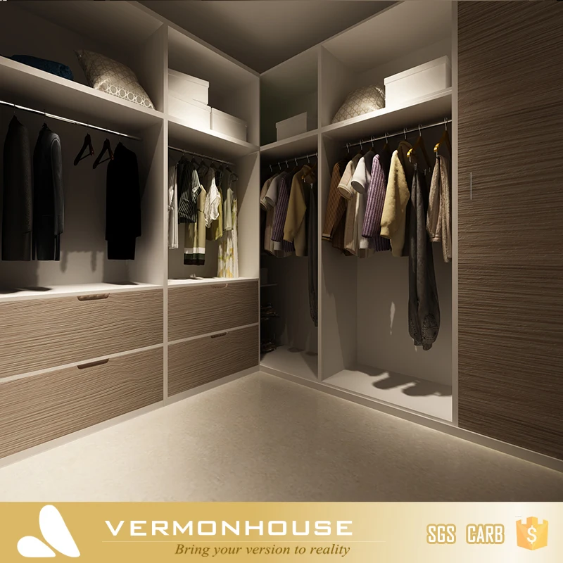 2021 Hangzhou Vermont Custom Wooden His walk in closet wardrobe cabinetry / Men Bedroom closet wardrobe Furniture