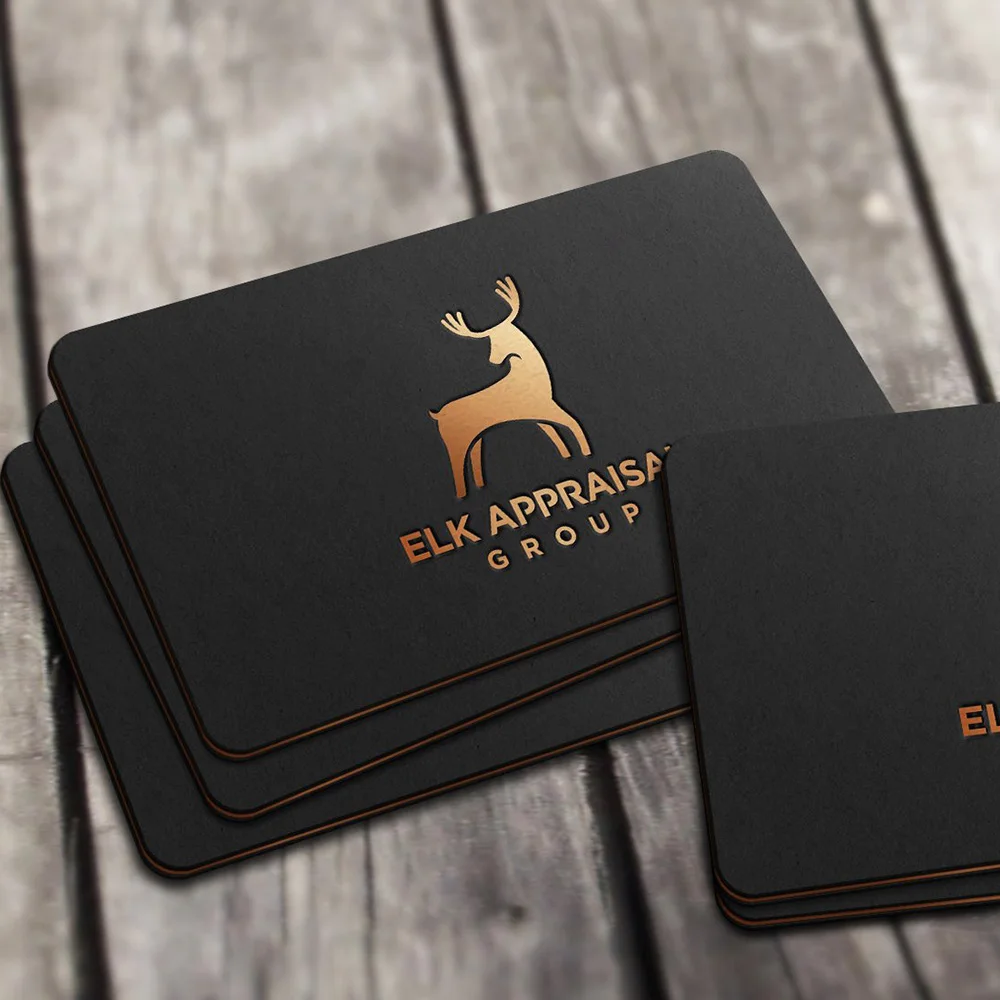 2021 hot sell cotton paper gold foil business card printing