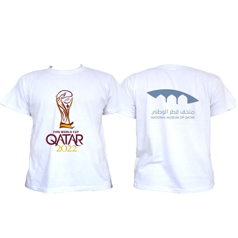 2022 World  cap  t shirt  with  printing logo  color  cotton  round neck  t shirt   made in China