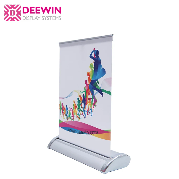 Customized portable tabletop tabletop aluminum mini mini rollup banner stand