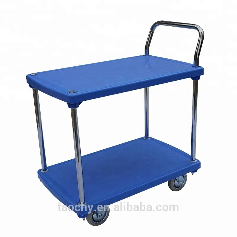 
Foldable 4 wheeled Plastic platform truck Platform Trolley 