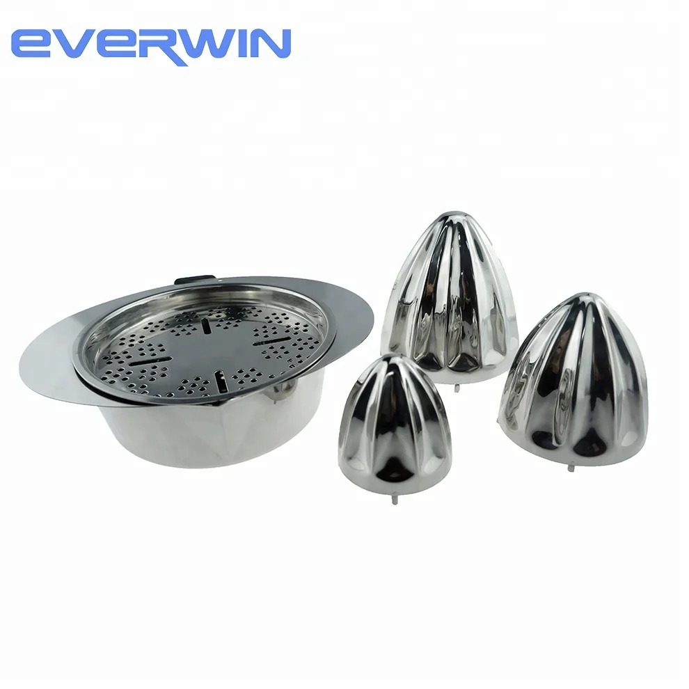 Manual Stainless Steel Lemon Juicer with 3 Replaceable Juicers,Hand Citrus Squeezer