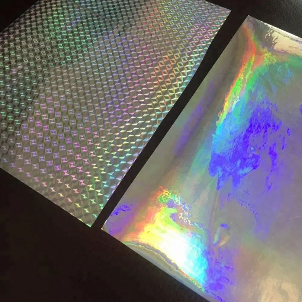 Holographic printable Vinyl A4 Size Waterproof self adhesive paper
