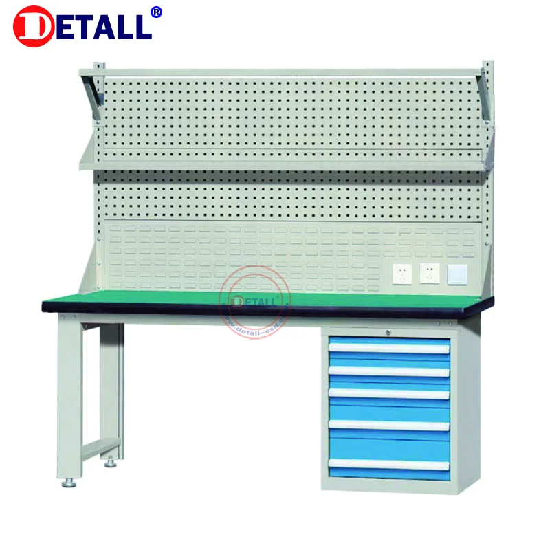 
modern assembly industrial desk work bench industrial workshop table with light 