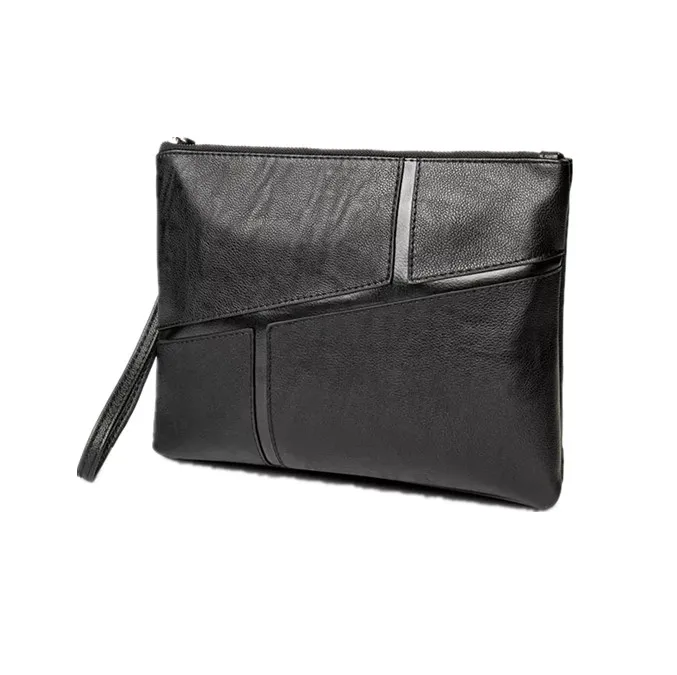 Mens clutch wallet purse high capacity men leather envelope clutch bag