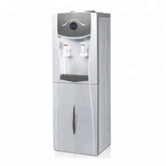 Floor standing magic bottle loading wholesale hot cold water dispenser machine with small refrigerator