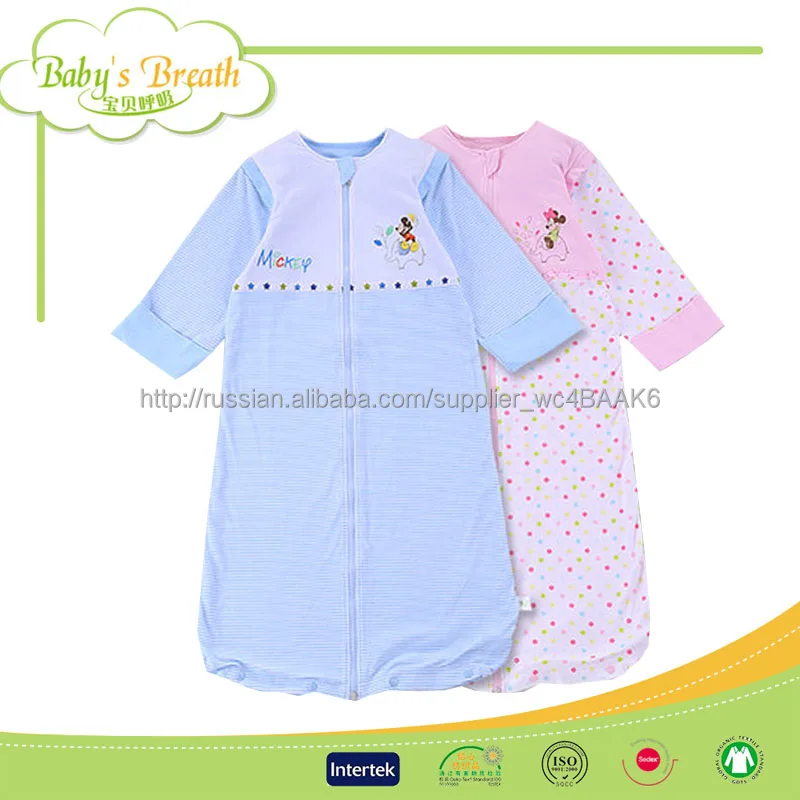 BSB042 хлопок эко-дышащий смешно носки младенец связал спальный мешок