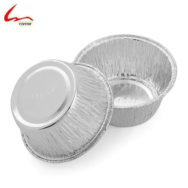 
Disposable Food Grade Round Aluminum Foil Container For Cake Baking 